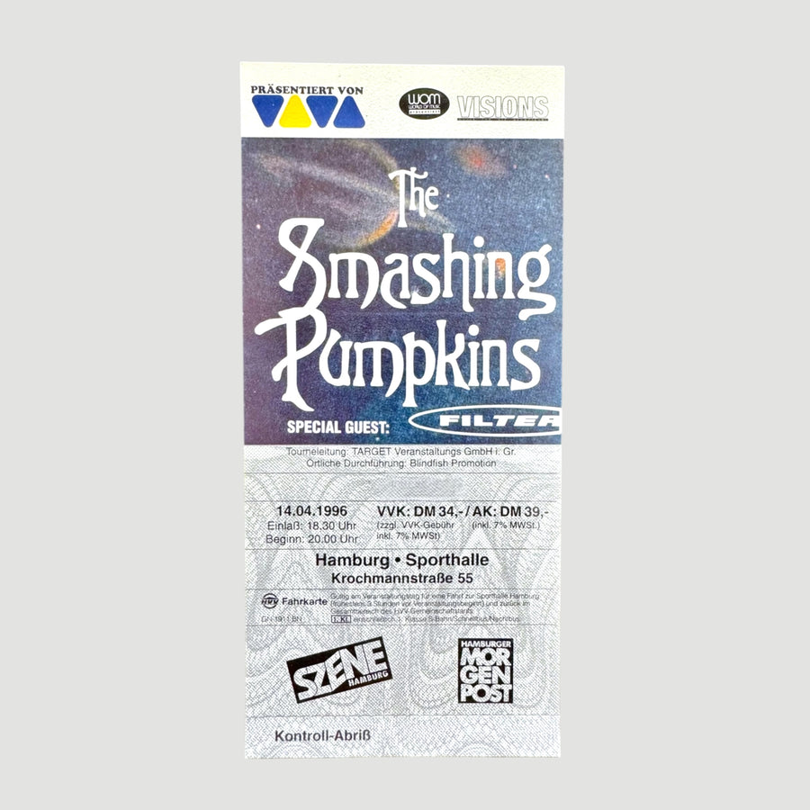 1996 The Smashing Pumpkins Euro Tour Ticket