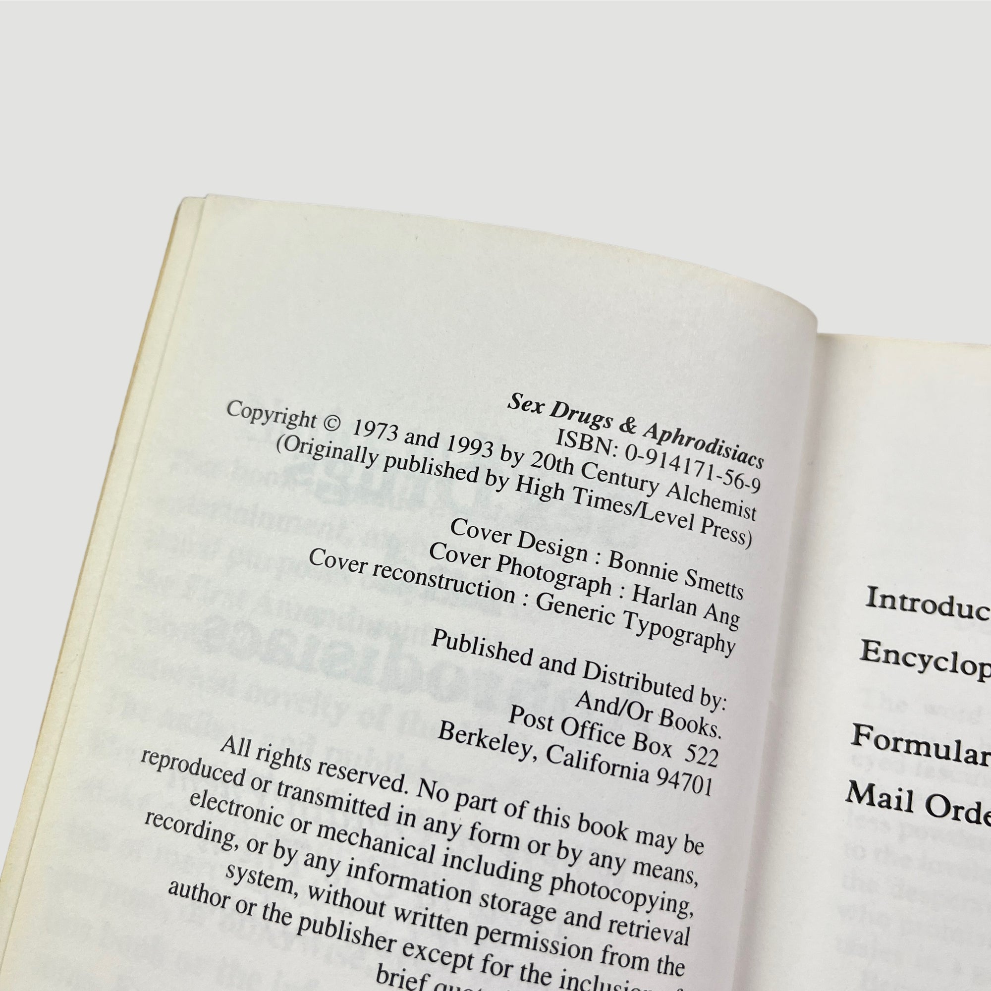 1993 Adam Gottlieb Sex Drugs and Aphrodisiacs