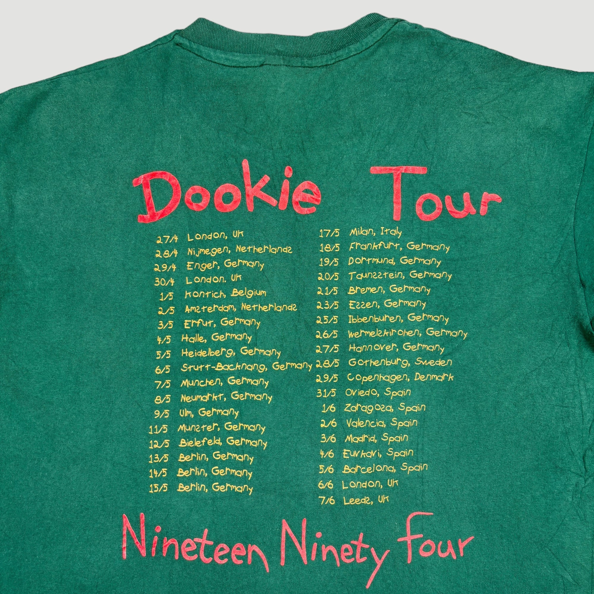 1994 Green Day 'Dookie' Tour T-Shirt