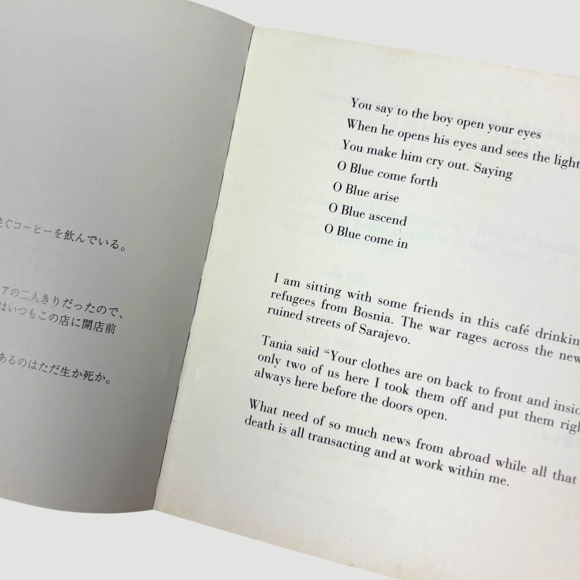 1998 Derek Jarman's Blue Japanese/English Screenplay 2nd Edition