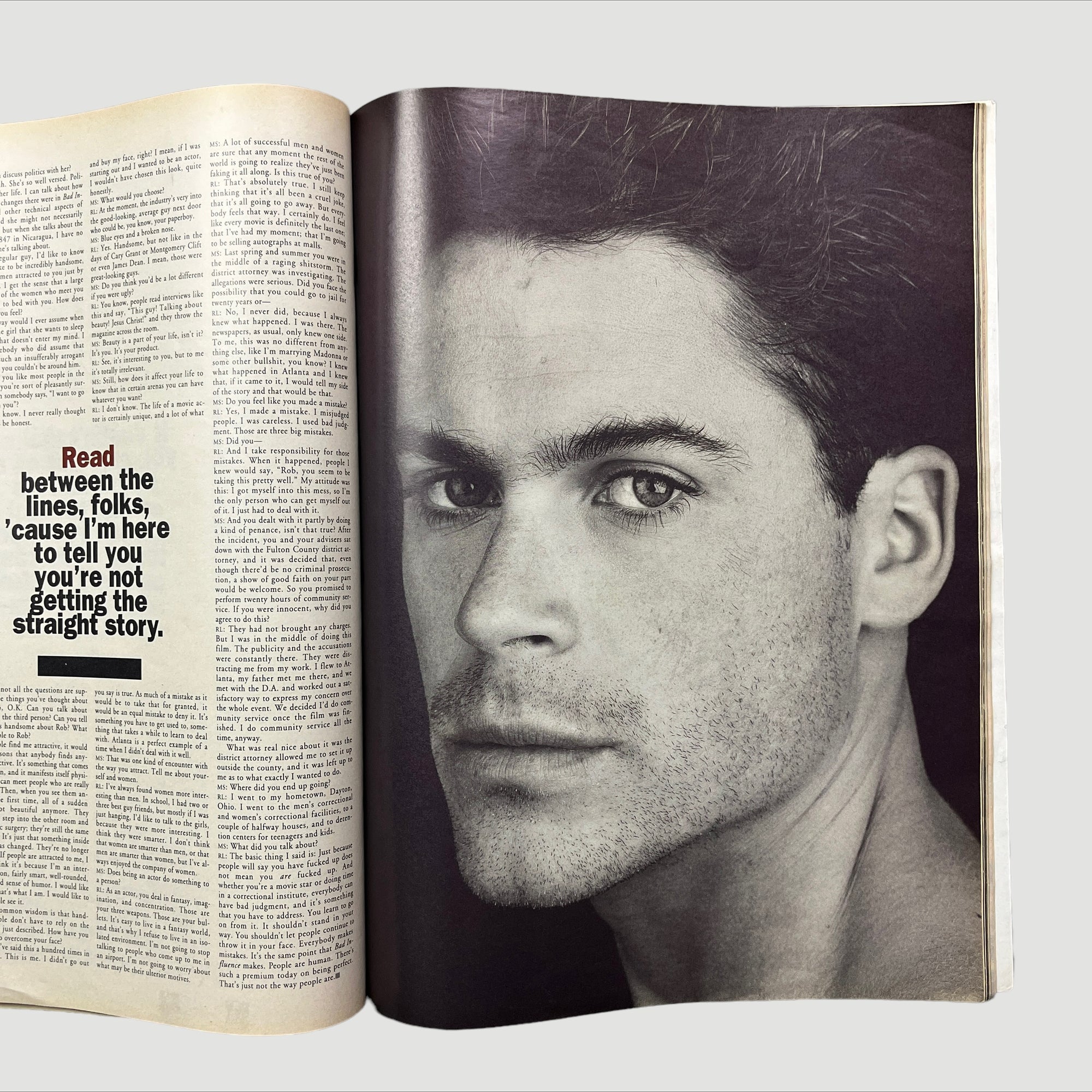 1990 Interview Magazine Rob Lowe Issue