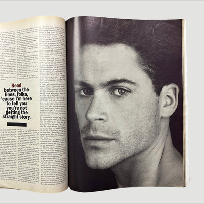 1990 Interview Magazine Rob Lowe Issue