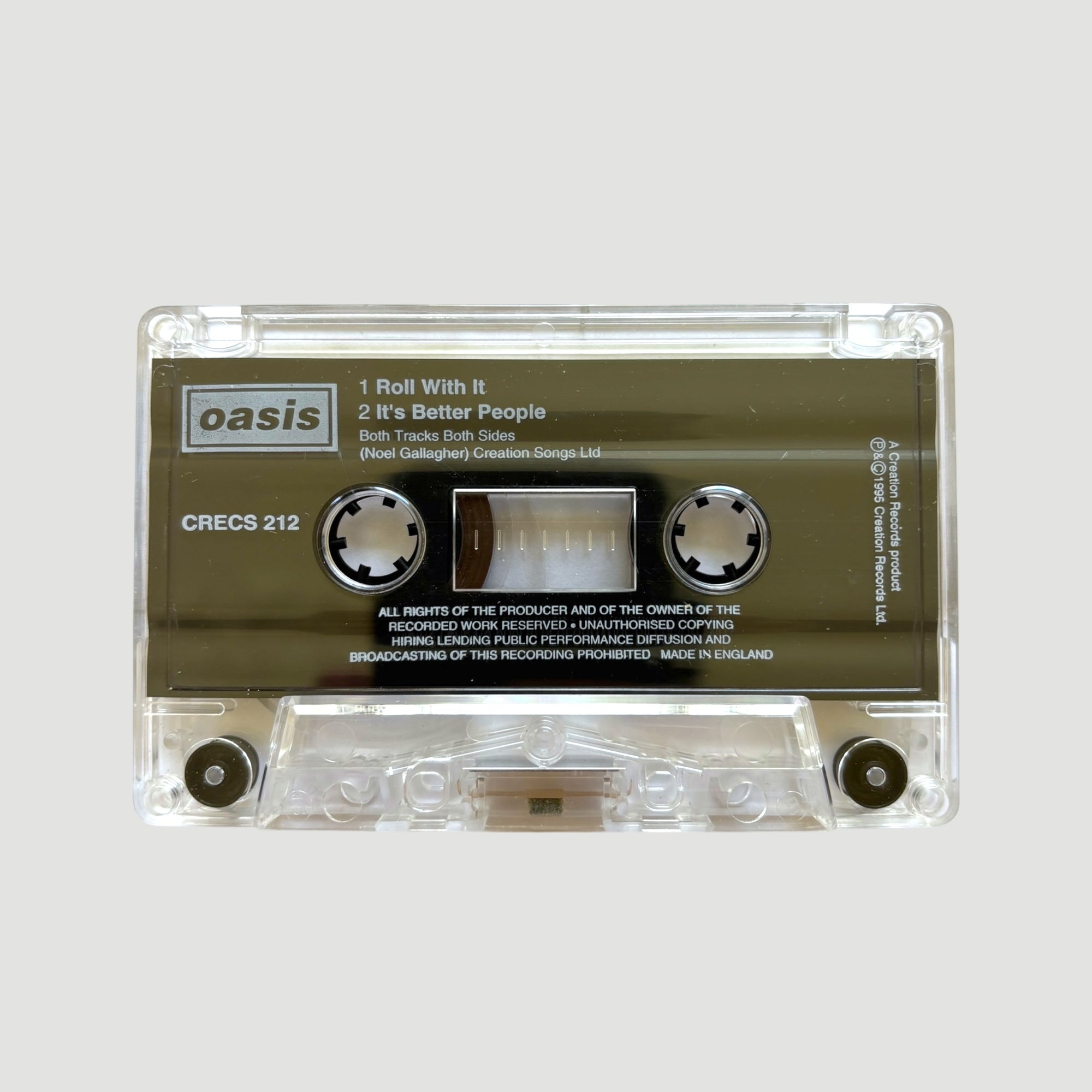 1995 Oasis Roll With It UK Cassette Single