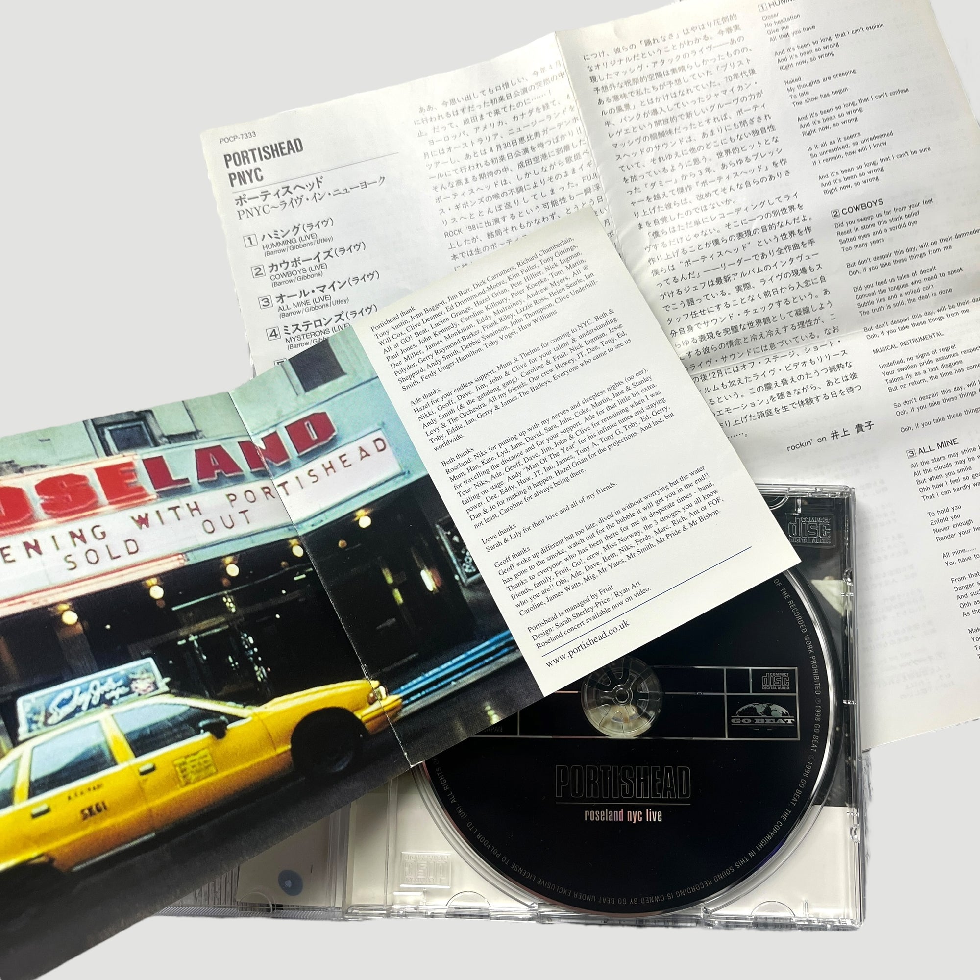 1998 Portishead Roseland NYC Live Japanese CD