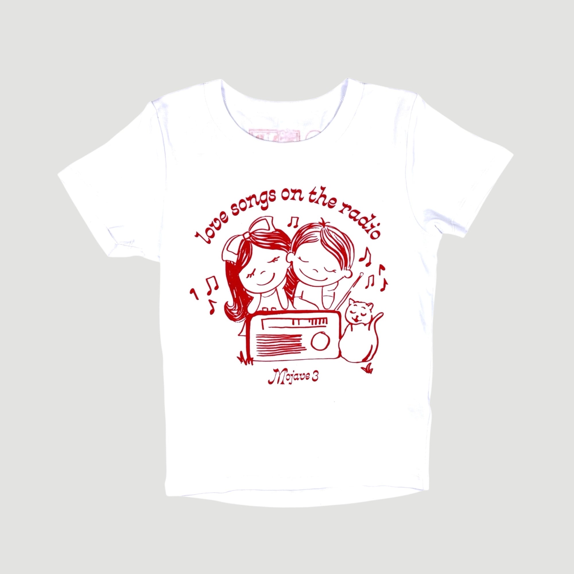 Mojave 3 x UG Love Songs on the Radio White Baby Tee