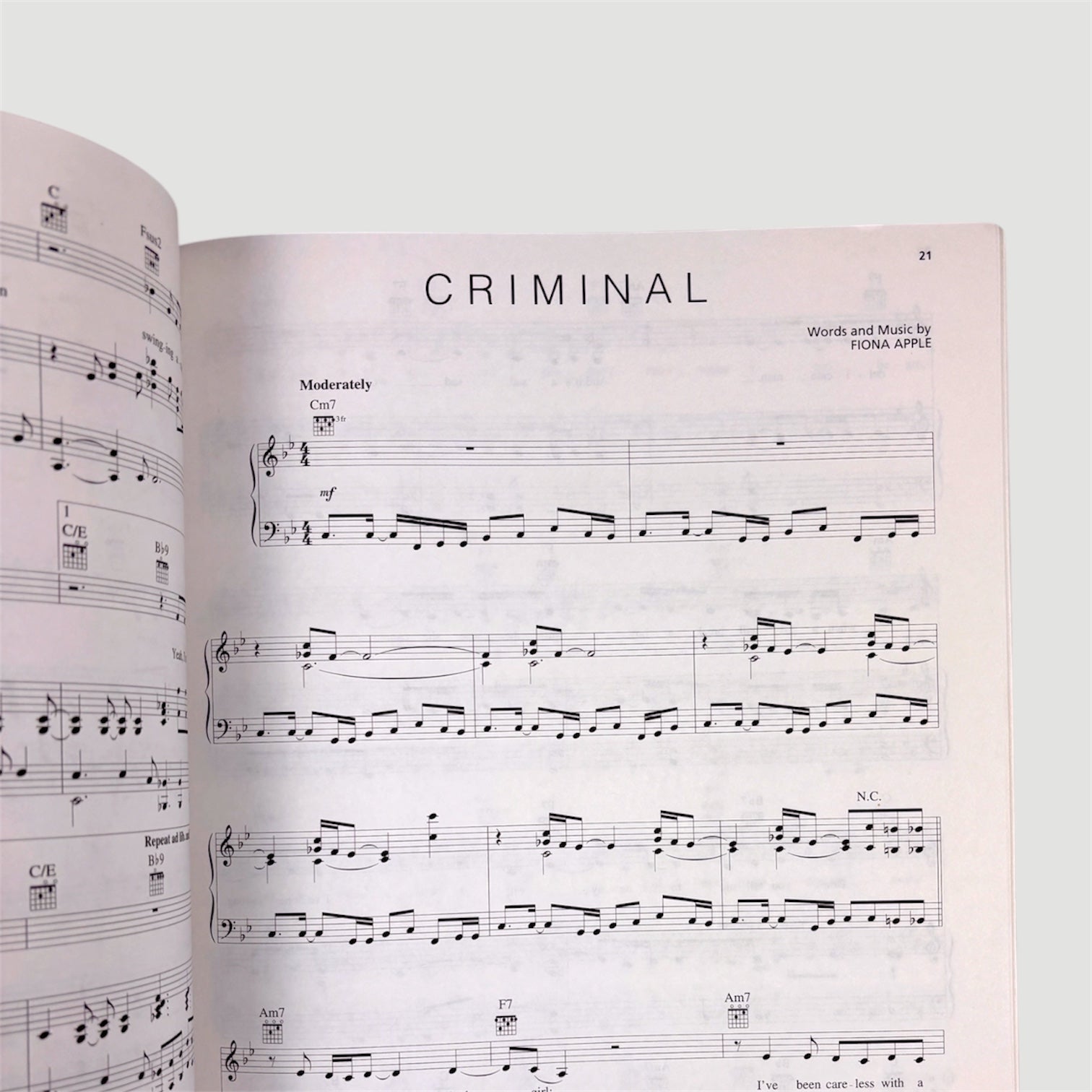 1996 Fiona Apple Tidal Piano/Vocal/Guitar Book