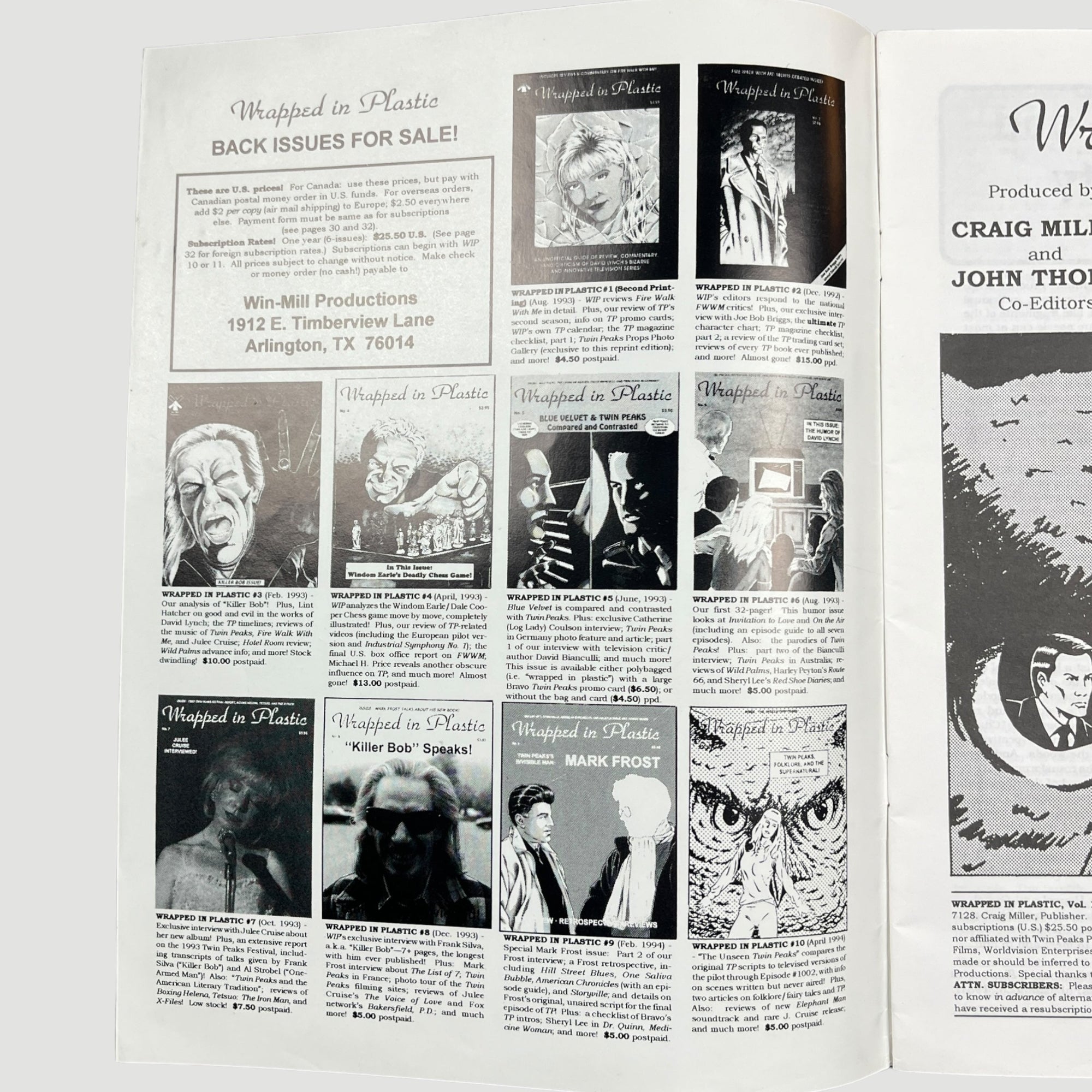1993 Twin Peaks: Wrapped in Plastic Issue #10