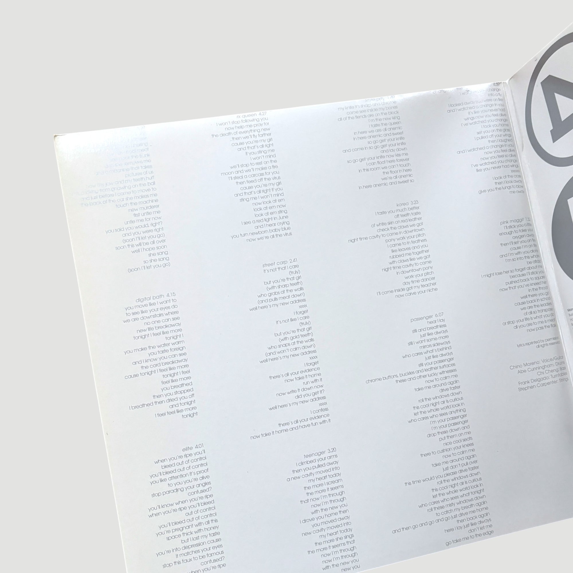 2000 Deftones White Pony 1st Press 2LP