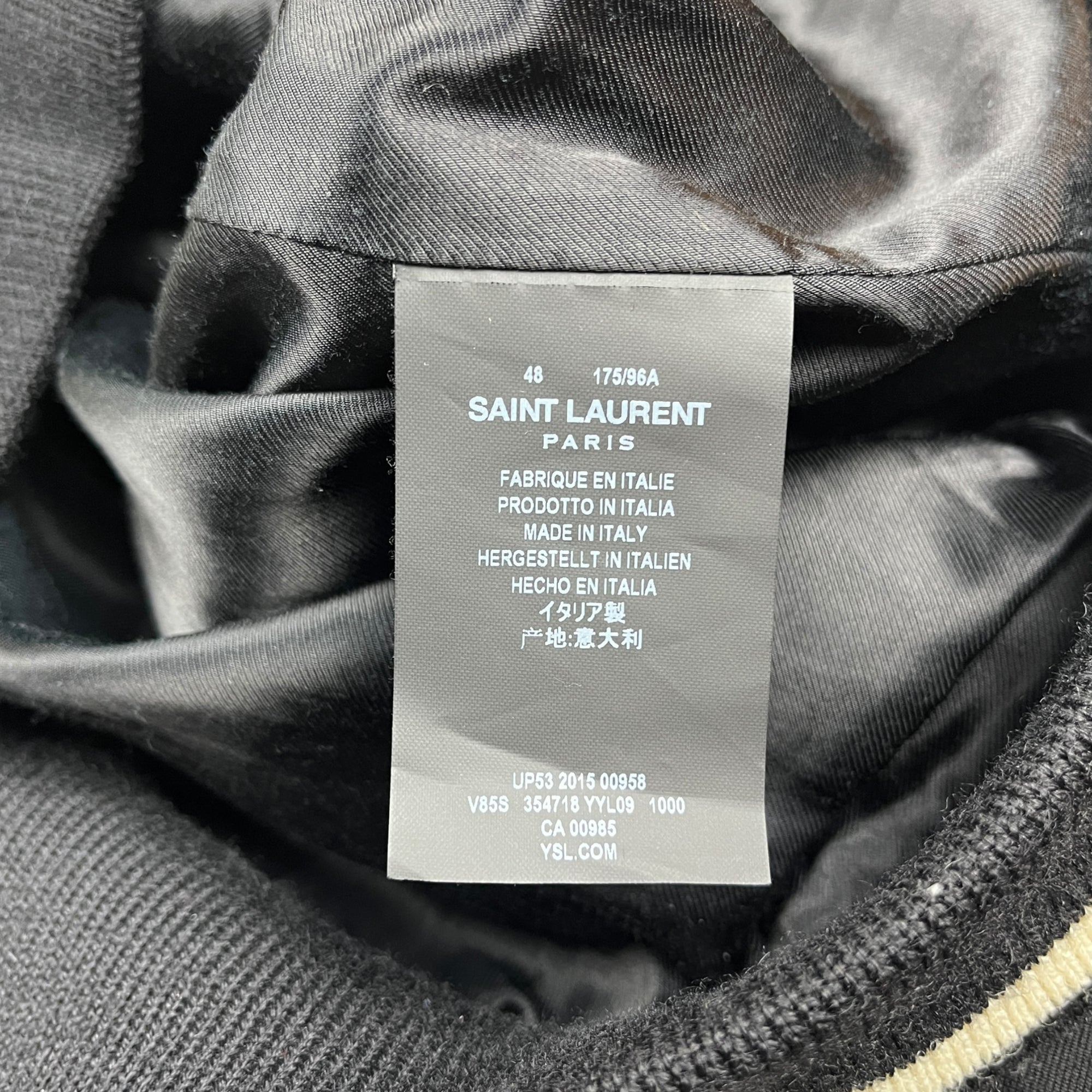 2016 Saint Laurent Teddy Button Up Jacket