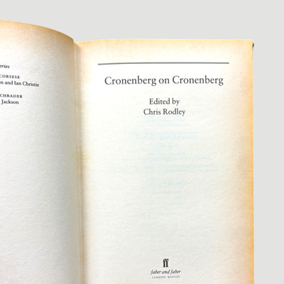 1992 Faber Cronenberg on Cronenberg UK 1st Edition