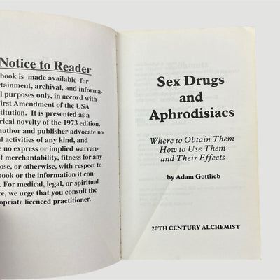 1993 Adam Gottlieb Sex Drugs and Aphrodisiacs