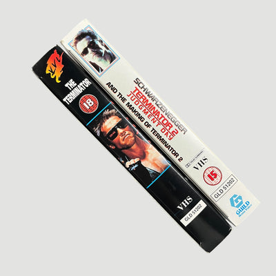 1991 Terminator T2 Metallic Boxset 2xVHS + Booklet