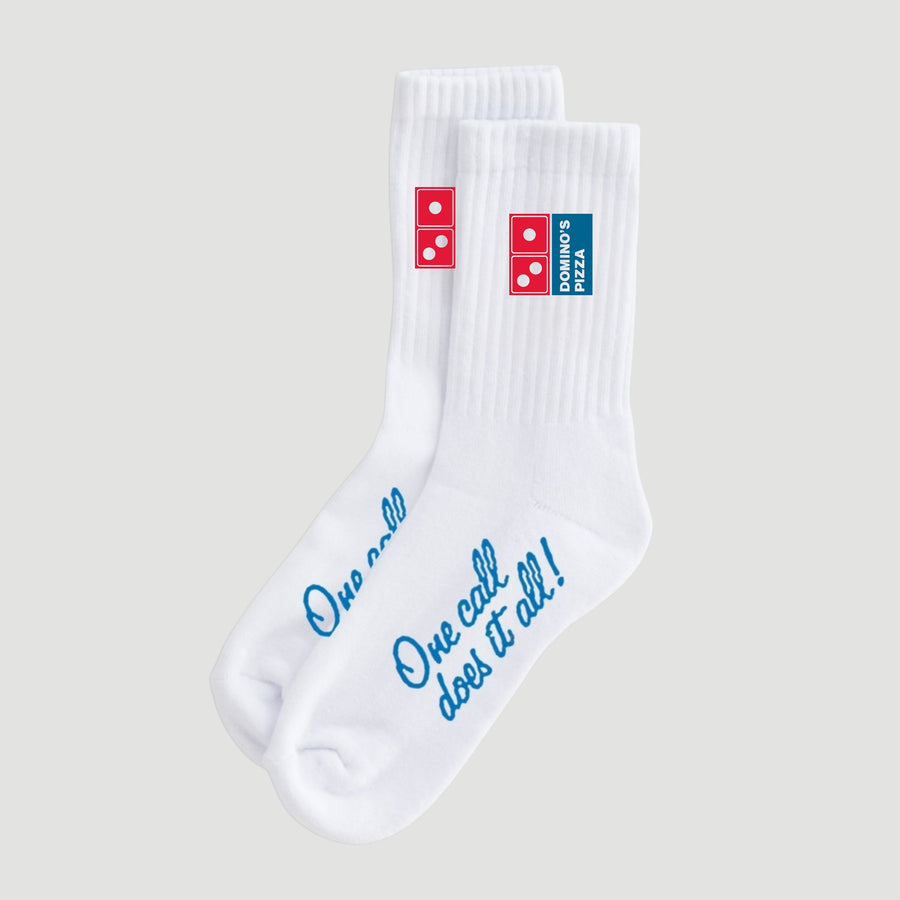 Domino's x UG White Socks