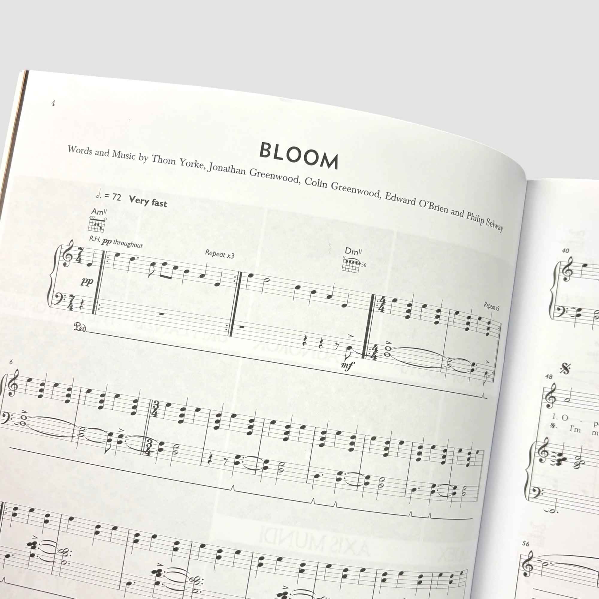 2001 Radiohead King of Limbs Piano/Guitar Songbook