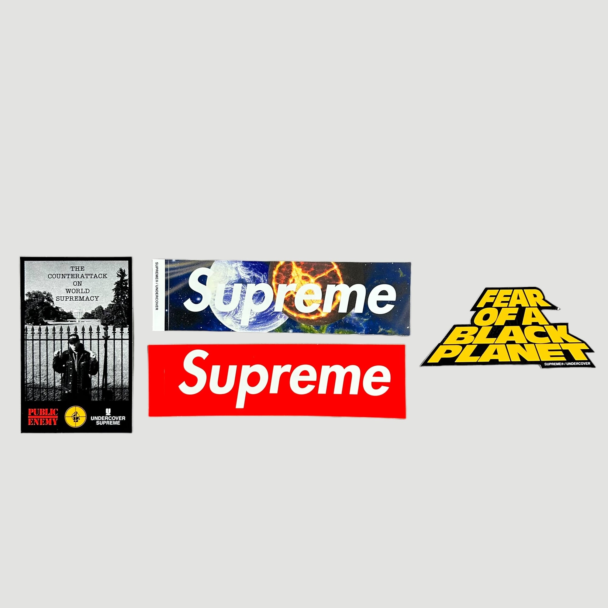 2018 Supreme x UNDERCOVER x Public Enemy T-Shirt (w/bag & Stickers)