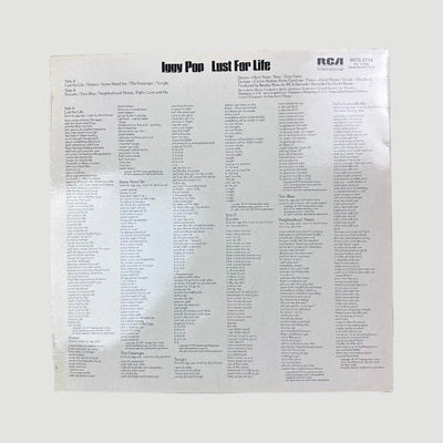 70's Iggy Pop Lust for Life Vinyl