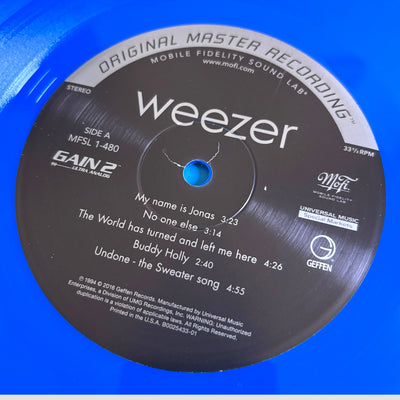 2012 Weezer Blue Album Mobile Fidelity Soundlab Special Edition LP