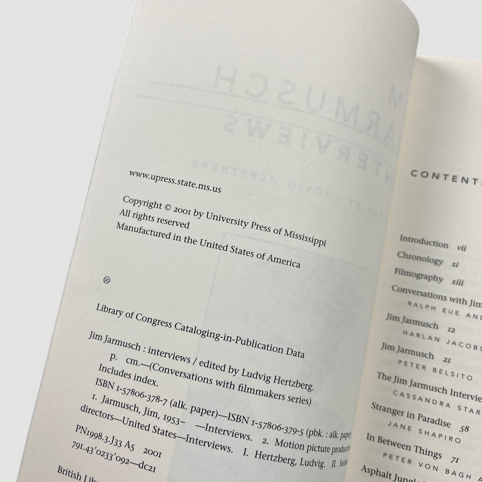 2001 Jim Jarmusch: Interviews