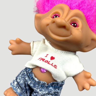 Early 90's Troll 'I Love Trolls' Figure