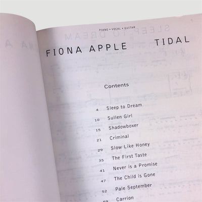 1996 Fiona Apple Tidal Piano/Vocal/Guitar Book