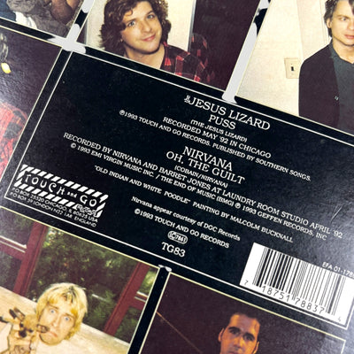 1992 Nirvana/The Jesus Lizard Puss/Oh The Guilt Split UK 7" Blue Vinyl