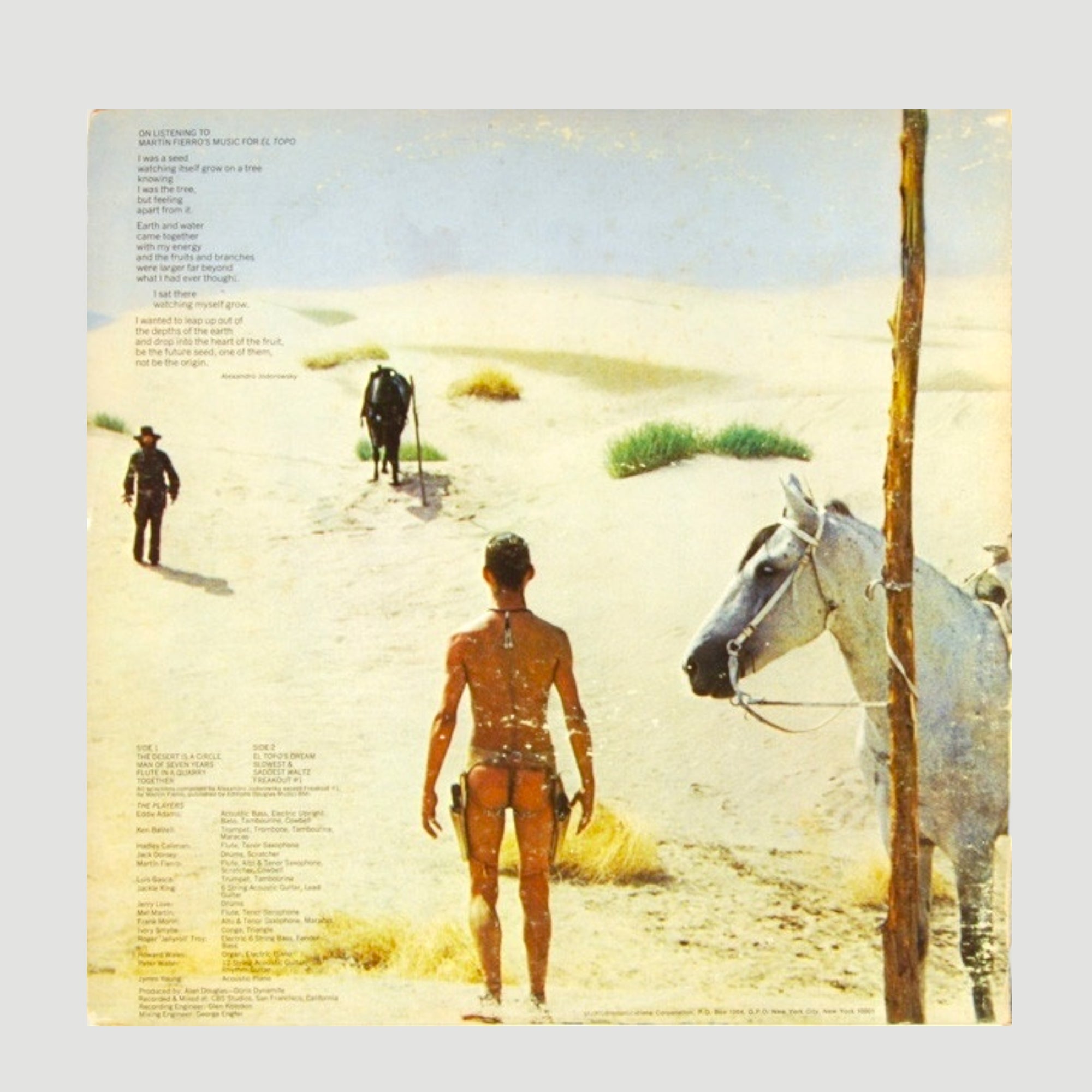 1971 Music of El Topo - Shade of Joy OST US Gatefold LP