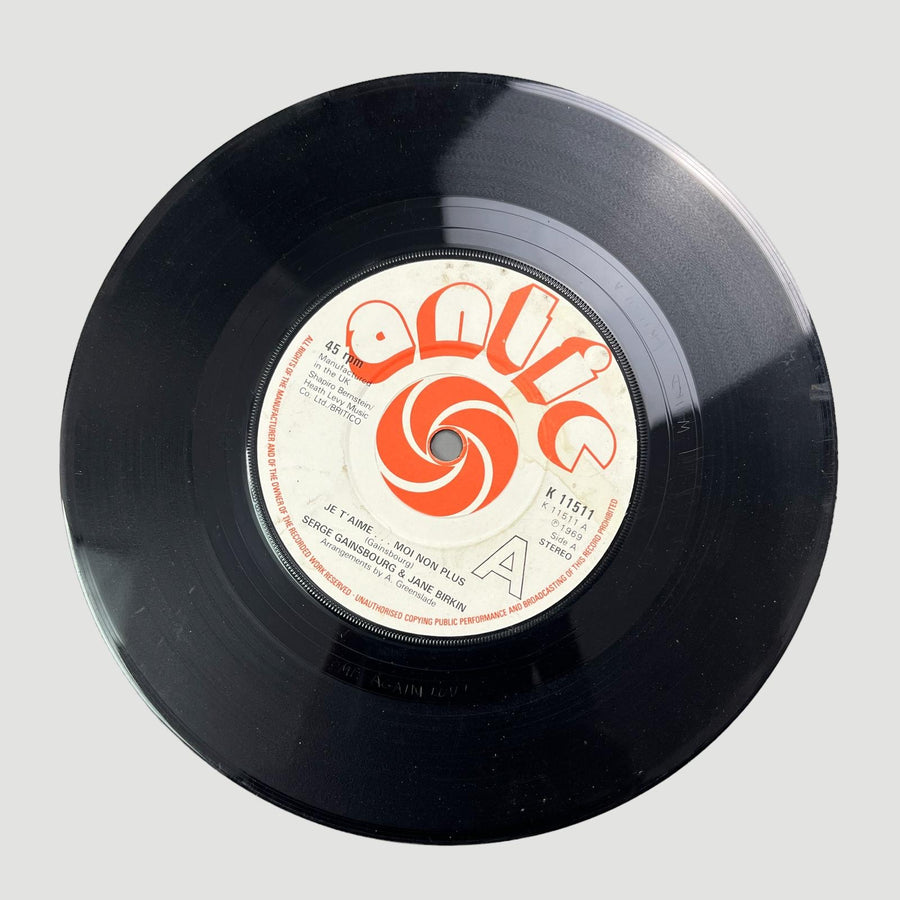 1969 Serge Gainsbourg Je Taime...Moi Non Plus 7" Single