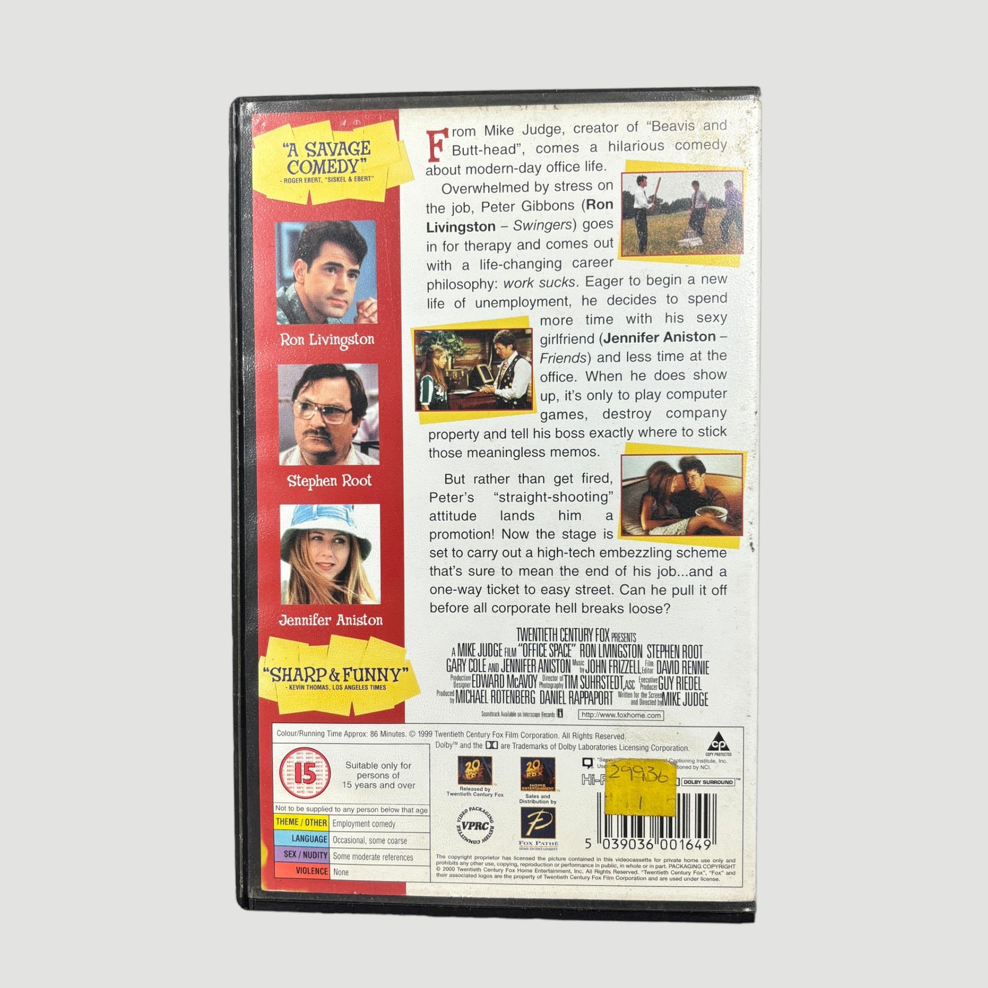 2000 Office Space Ex-Rental VHS