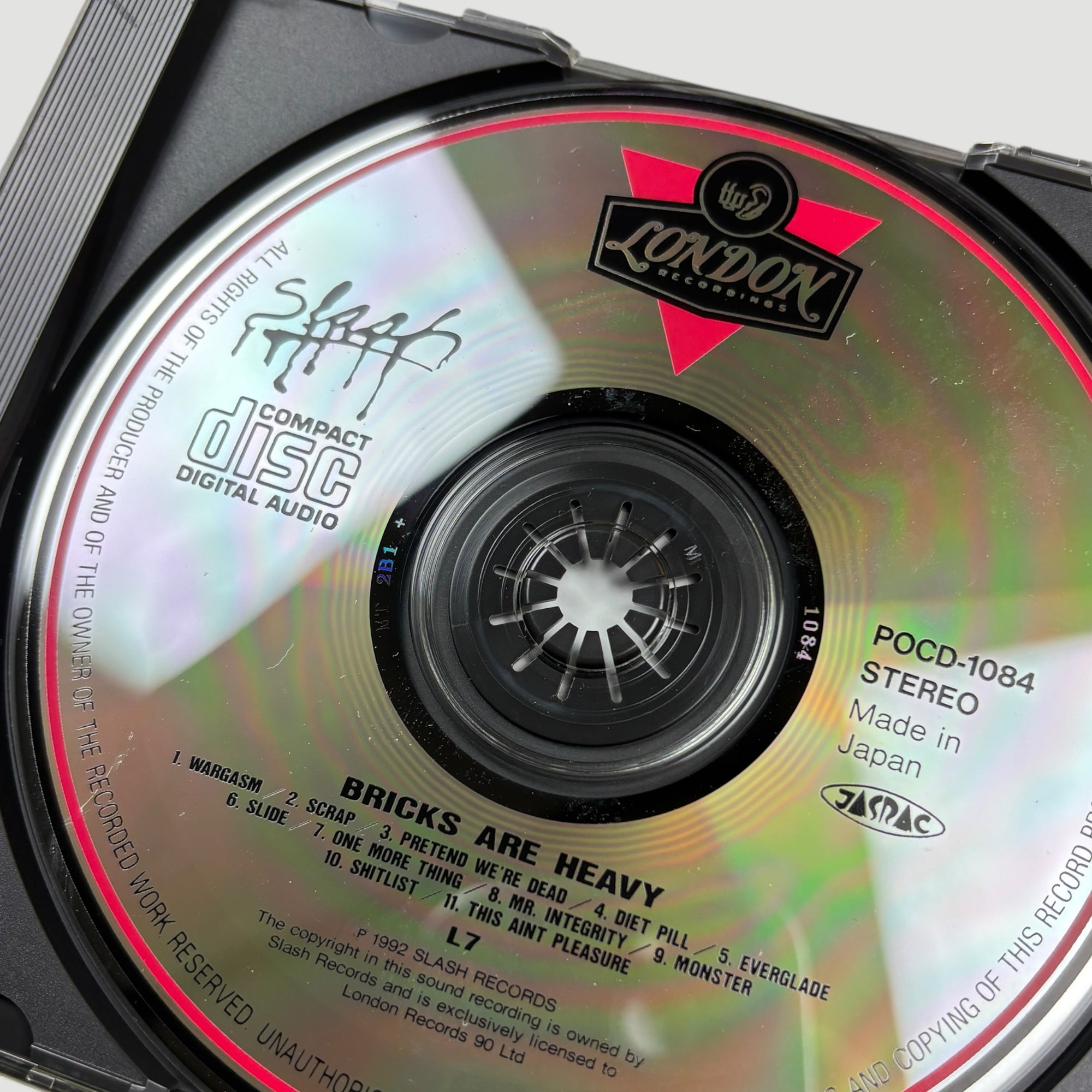 1992 L7 Bricks are Heavy Japanese CD