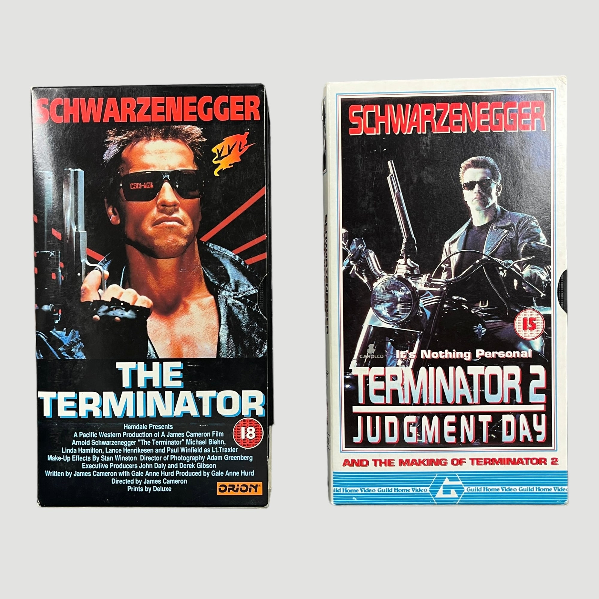 1991 Terminator T2 Metallic Boxset 2xVHS + Booklet