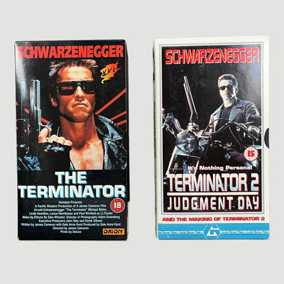 1991 Terminator T2 Metallic Boxset 2xVHS + Booklet