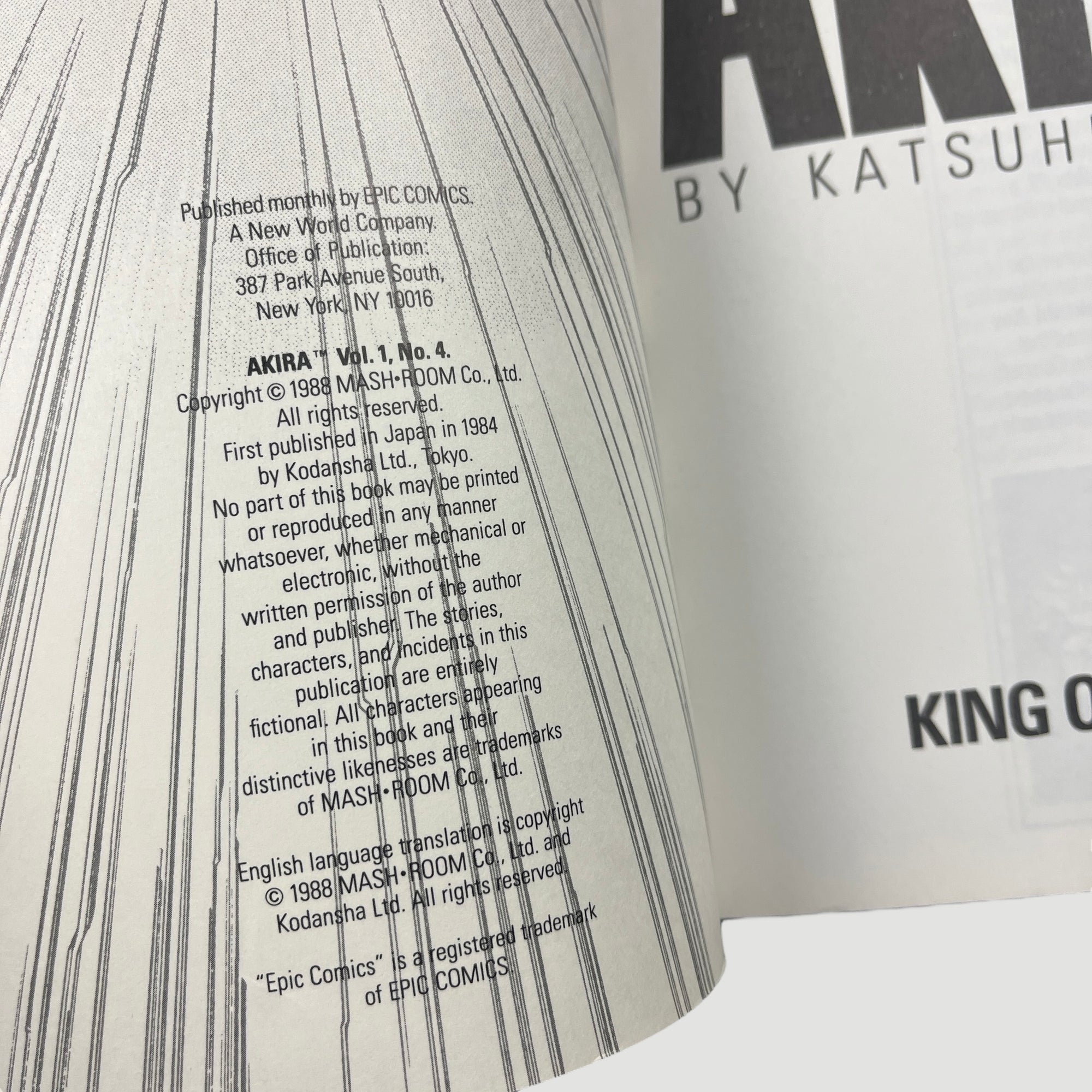 1988 Akira Vol. 4 Epic Comics