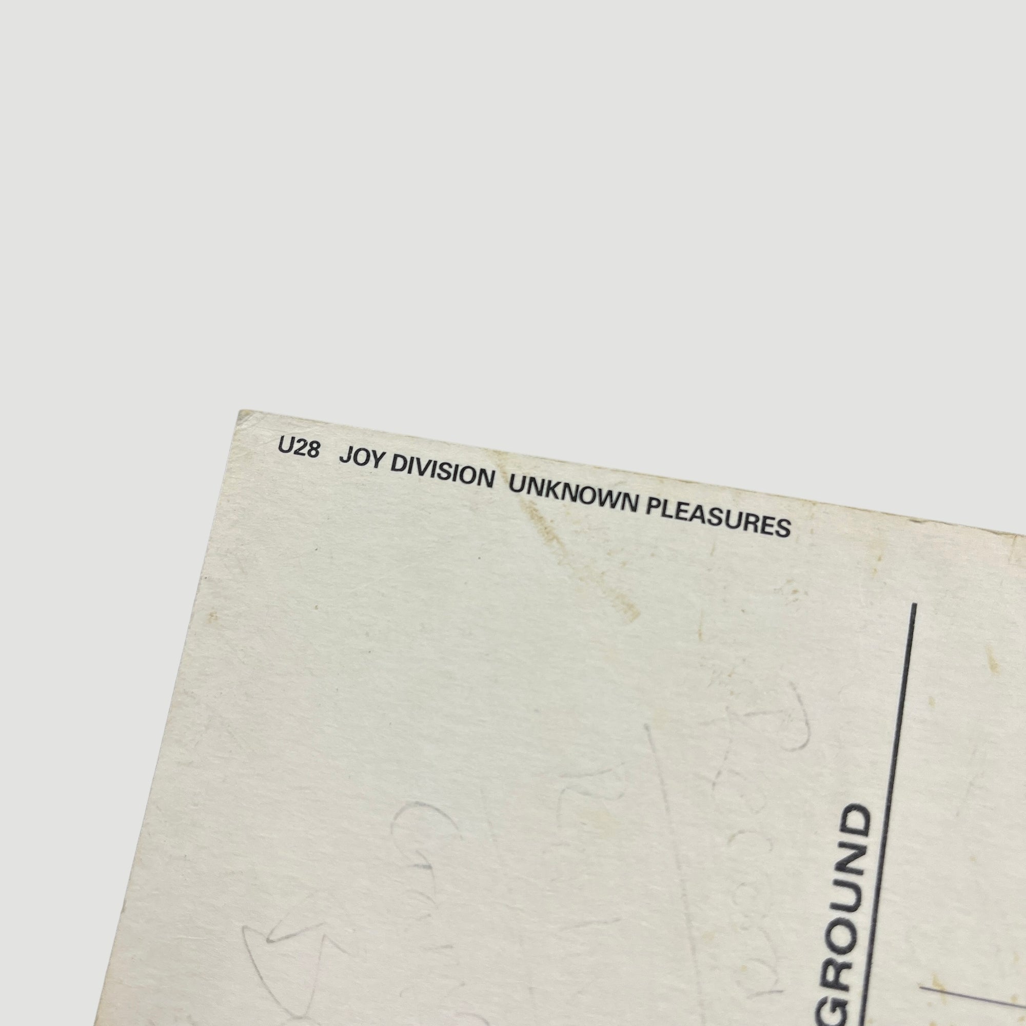 1980 Joy Division Unknown Pleasures Postcard