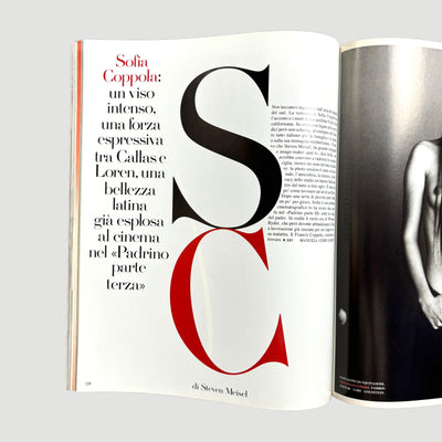 1992 Vogue Italia Sofia Coppola Cover Issue