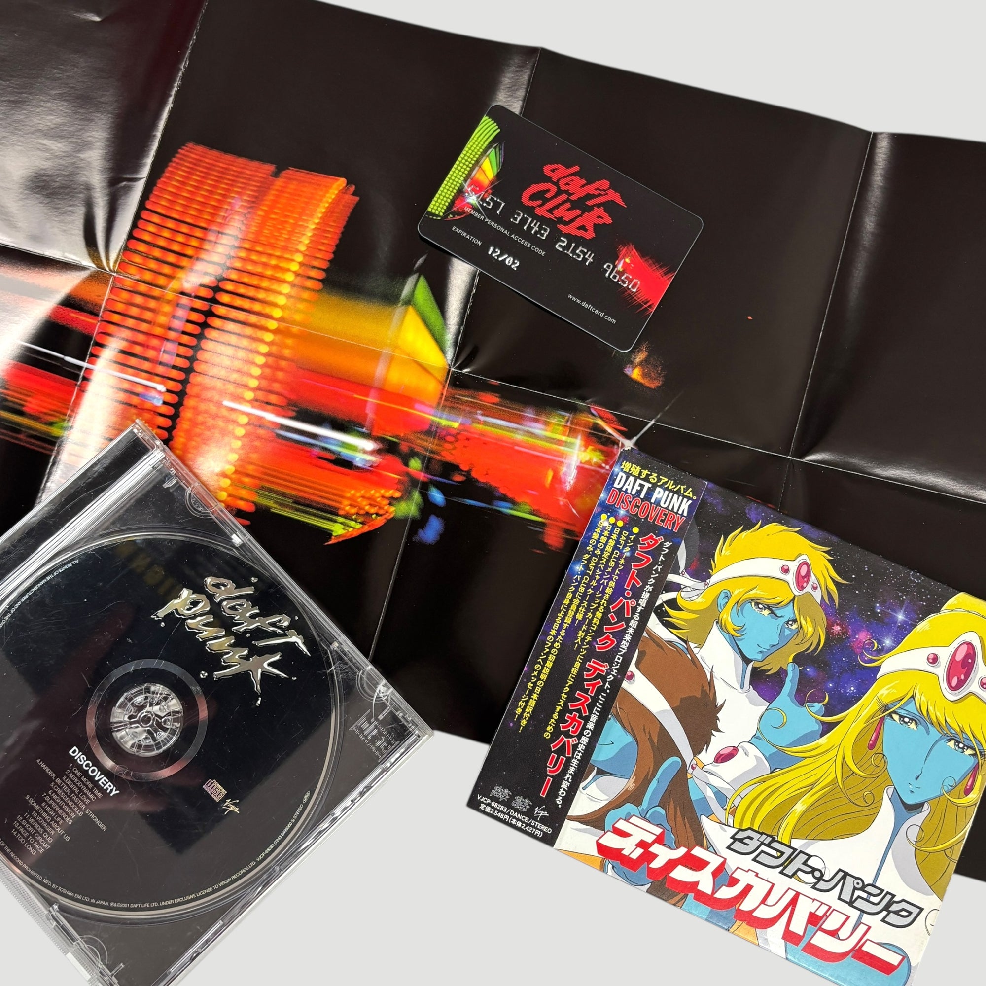 2001 Daft Punk Discovery 1st Press/2nd Run Japanese CD + Daft Clubcard