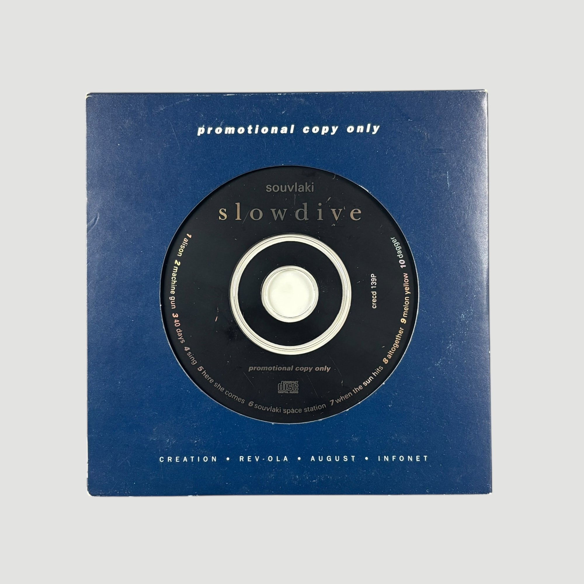 1993 Slowdive Souvlaki Creation Records UK Promo Sampler CD