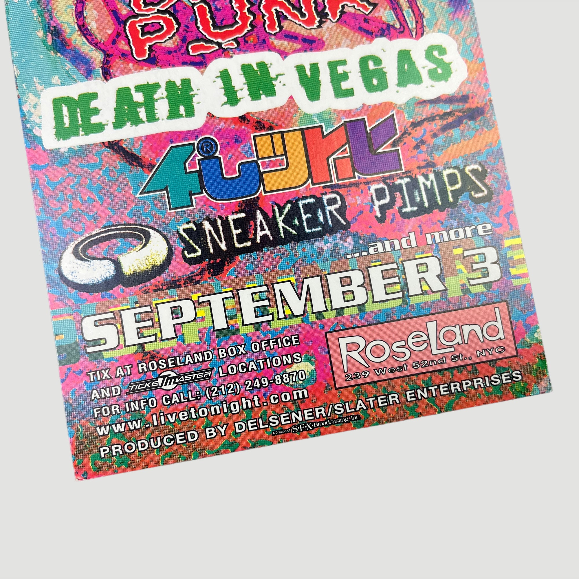 1997 Aphex Twin + Daft Punk ... Roseland NYC Flyer