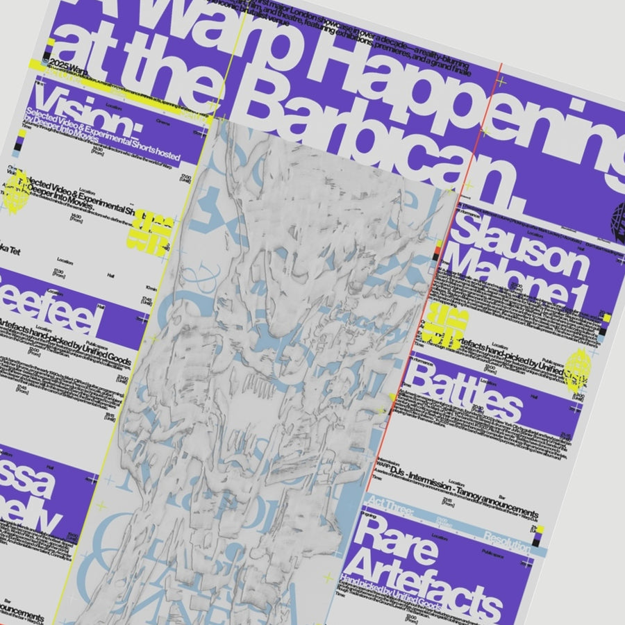 Warp Records x Barbican A Warp Happening A3 Poster