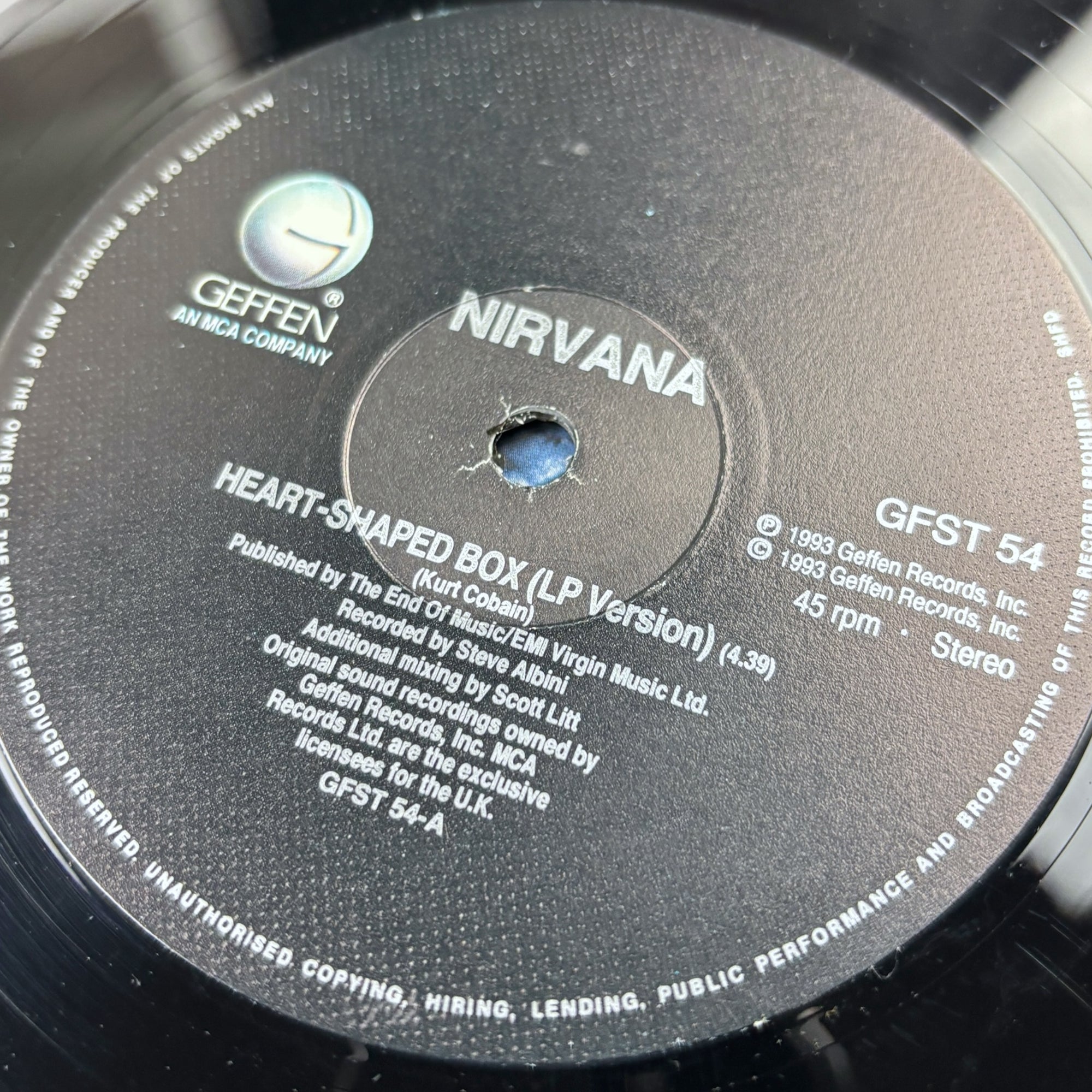 1993 Nirvana Heart Shaped Box UK 12" Single