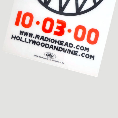 2000 Radiohead KID A Tour Laminate