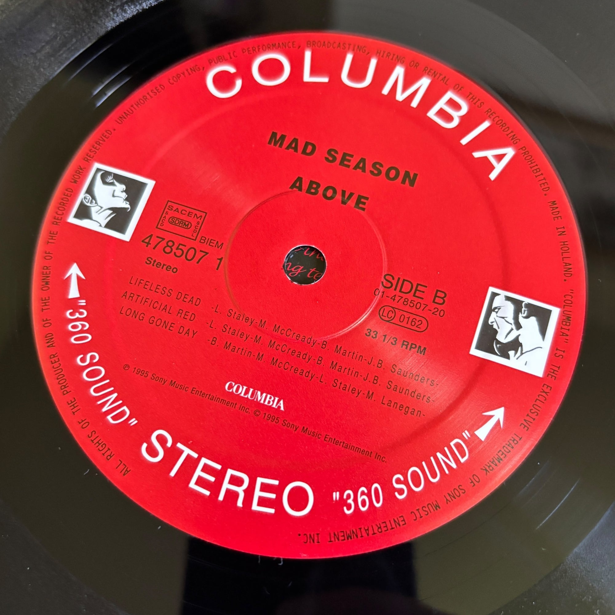 1995 Mad Season 'Above' 2LP (Etched)