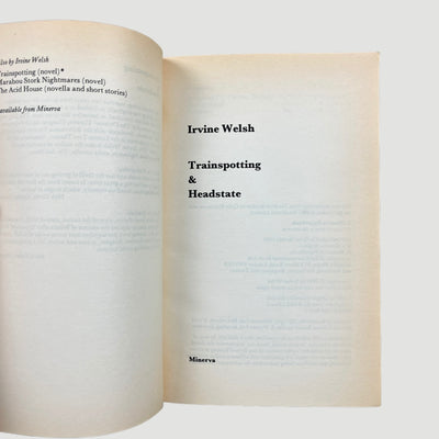 1996 Trainspotting & Headstate Playscripts by Irvine Welsh