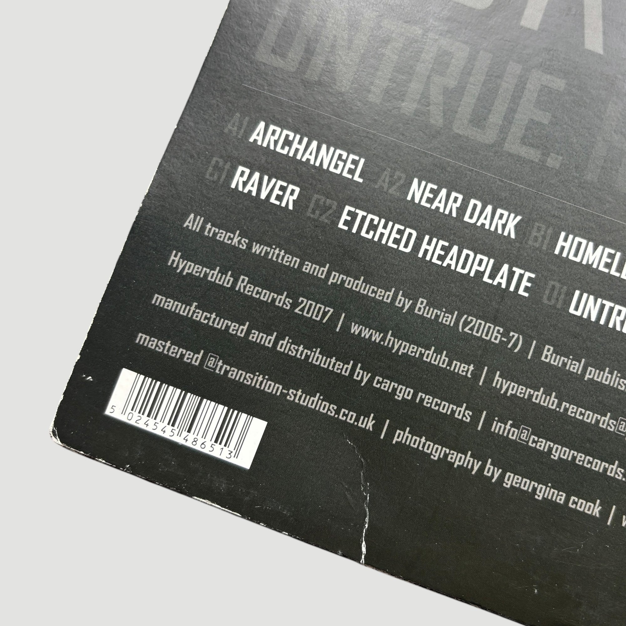 2007 Burial Untrue UK Early Press 3rd Printing UK 2LP