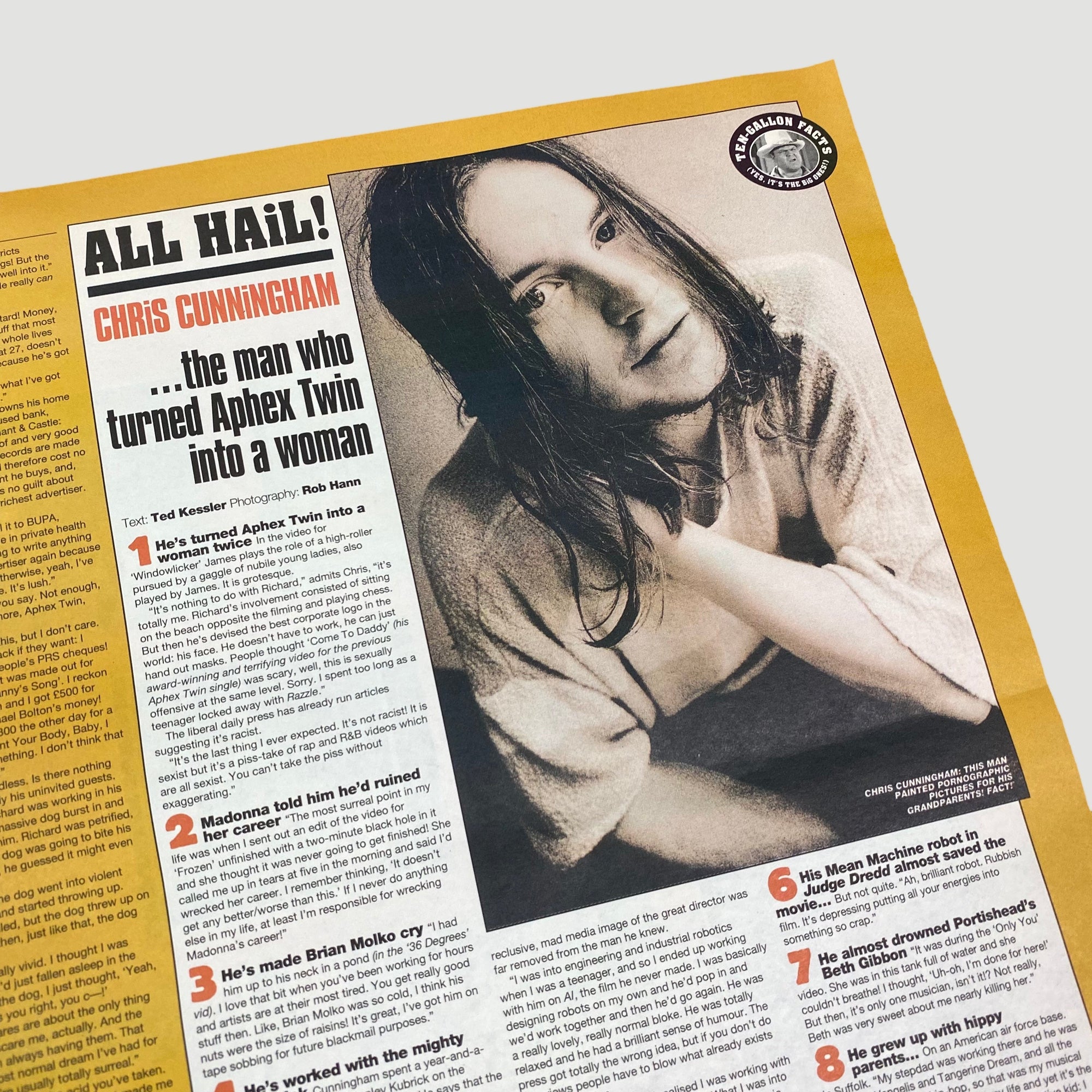 1999 NME Magazine Aphex Twin Issue