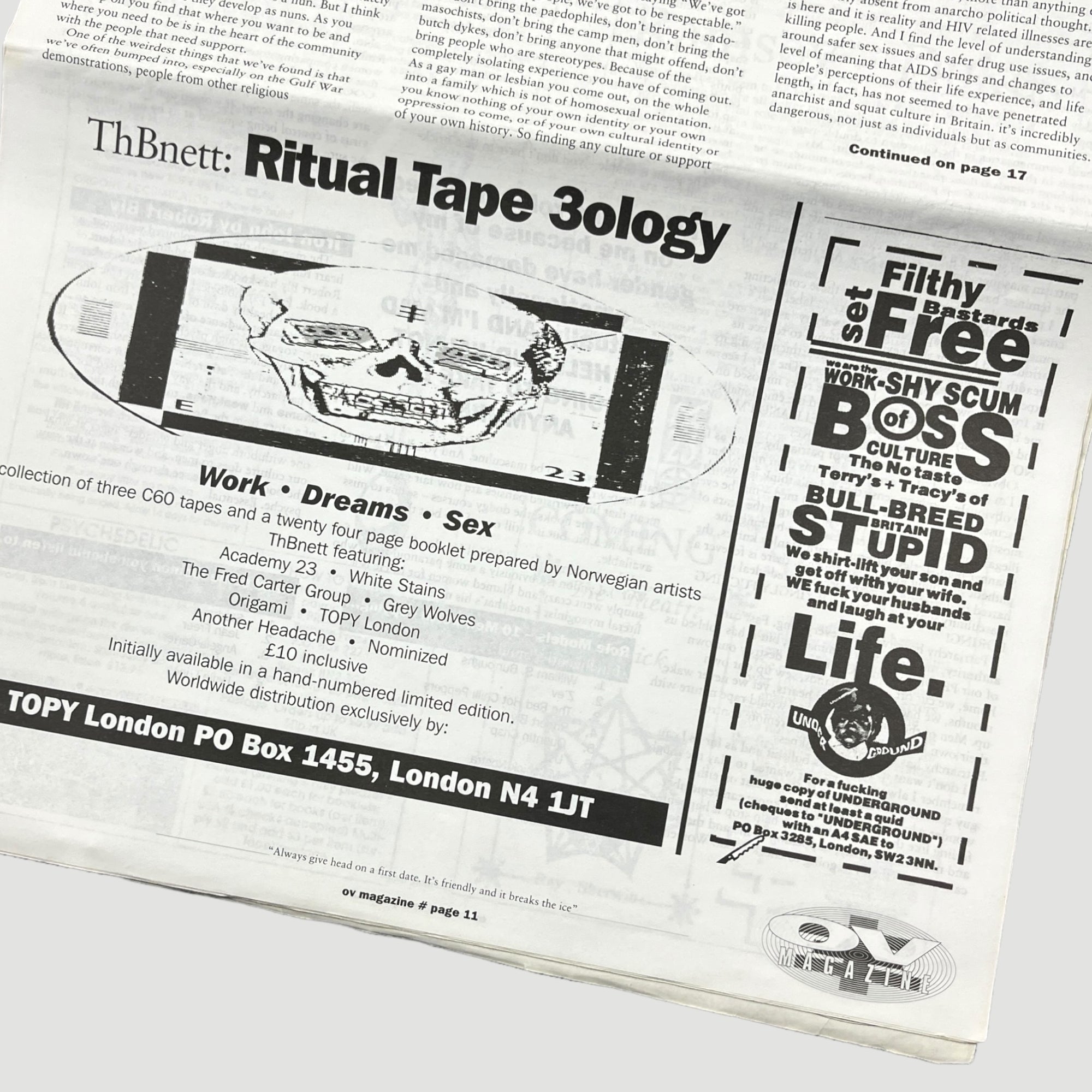 1992 Temple of Psychic Youth OV Magazine