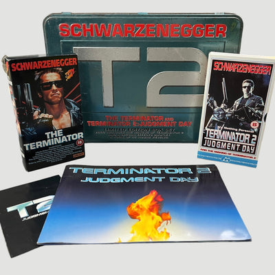 1991 Terminator T2 Metallic Boxset 2xVHS + Booklet