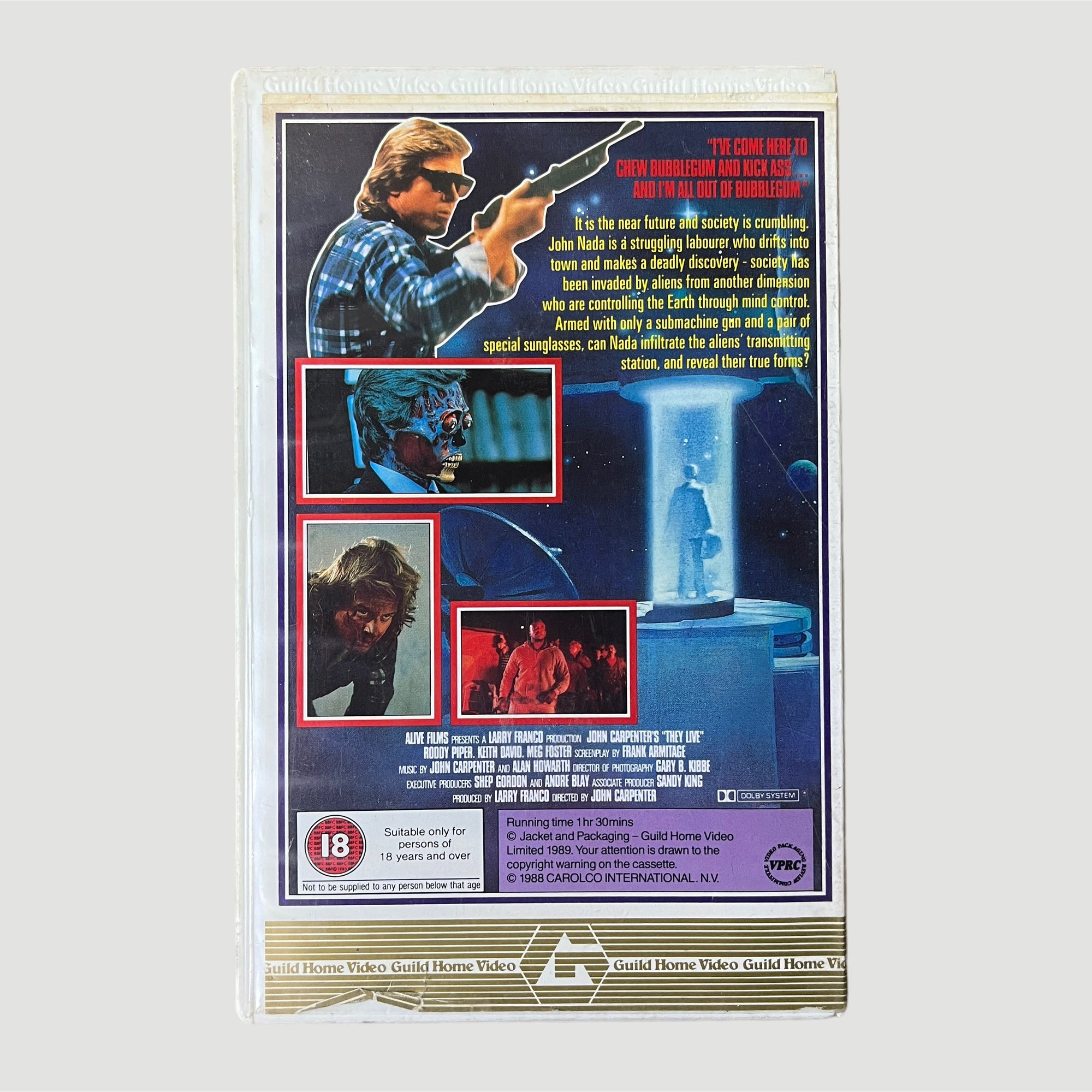 1988 John Carpenter’s 'They Live' Ex Rental VHS