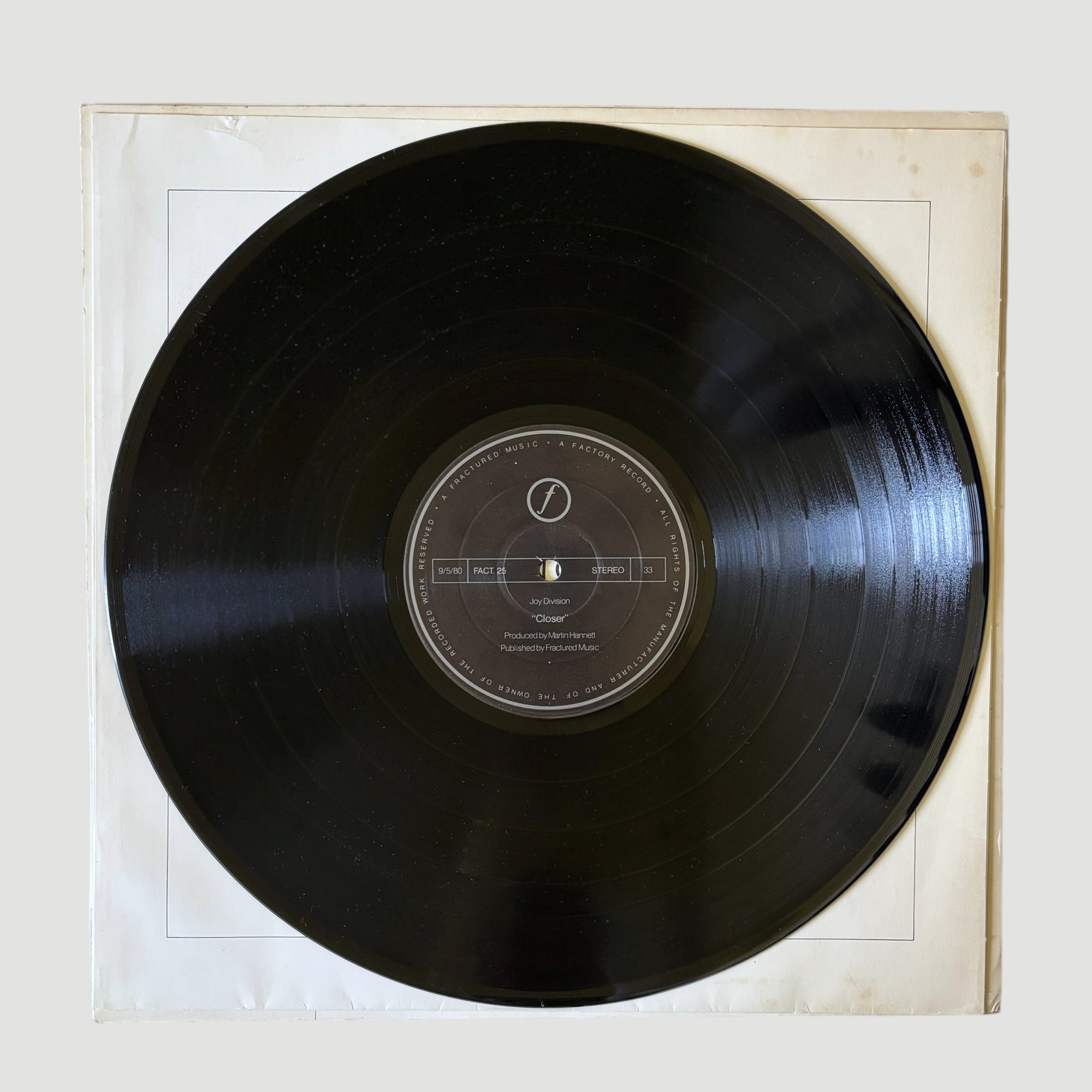 1980 Joy Division Closer Early UK Tranco Stereo Press