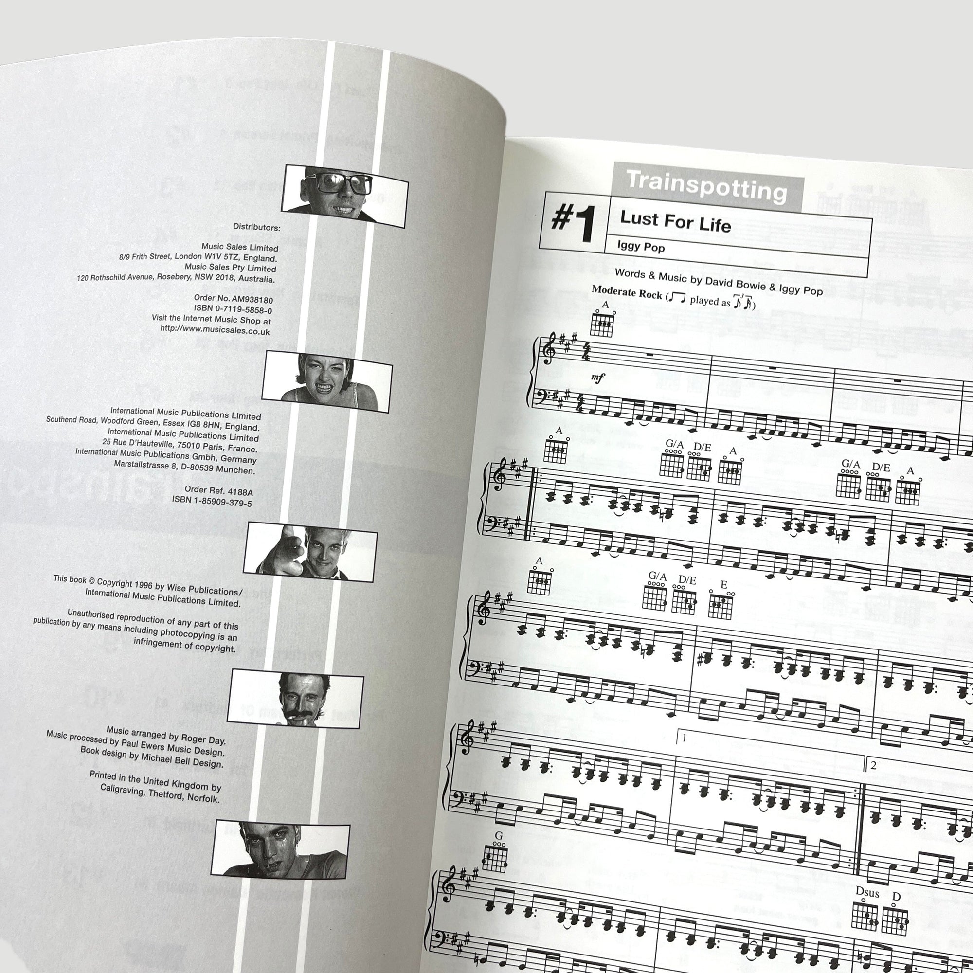 1996 Trainspotting Piano/Vocal/Guitar Songbook