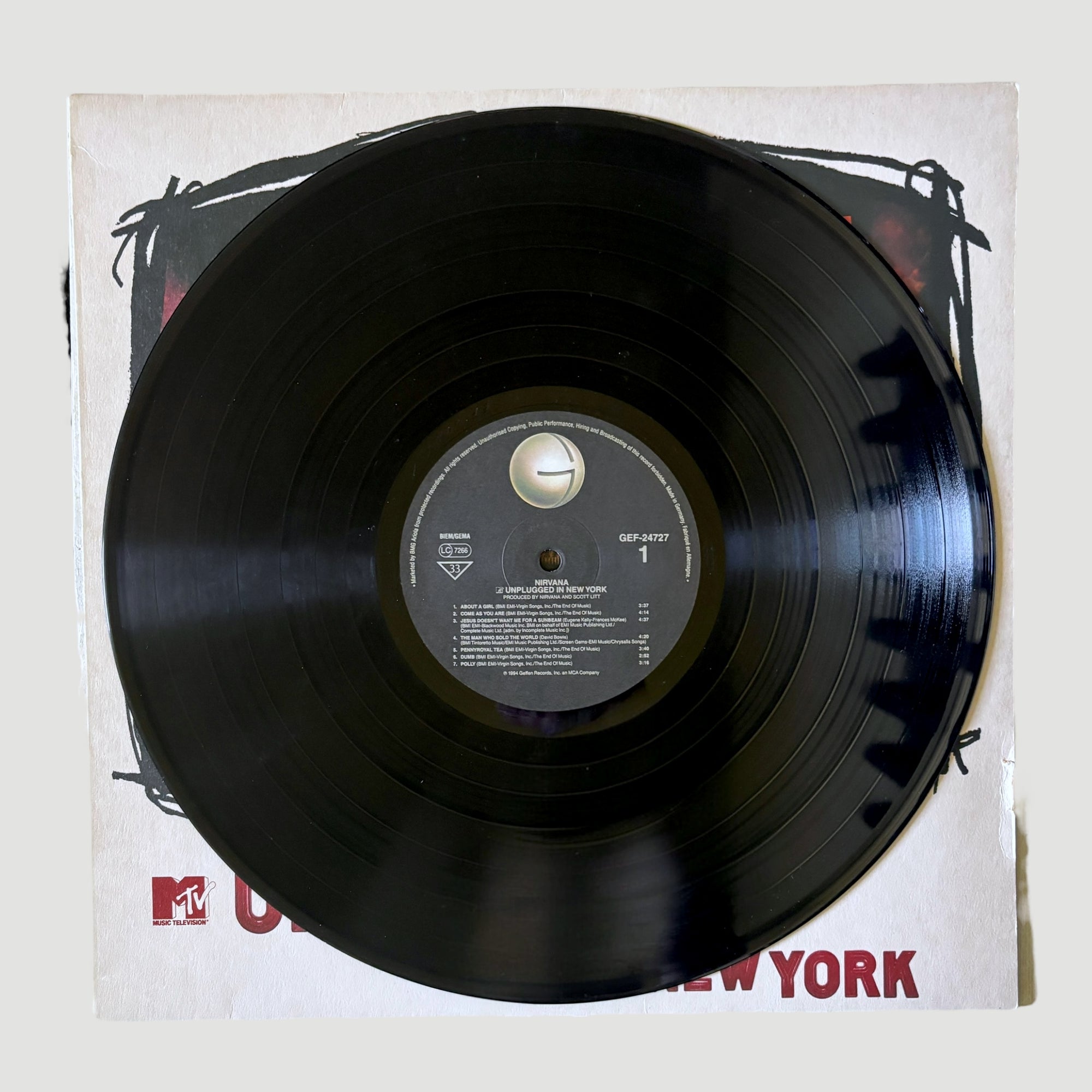 1994 Nirvana Unplugged in NY UK 1st Press LP